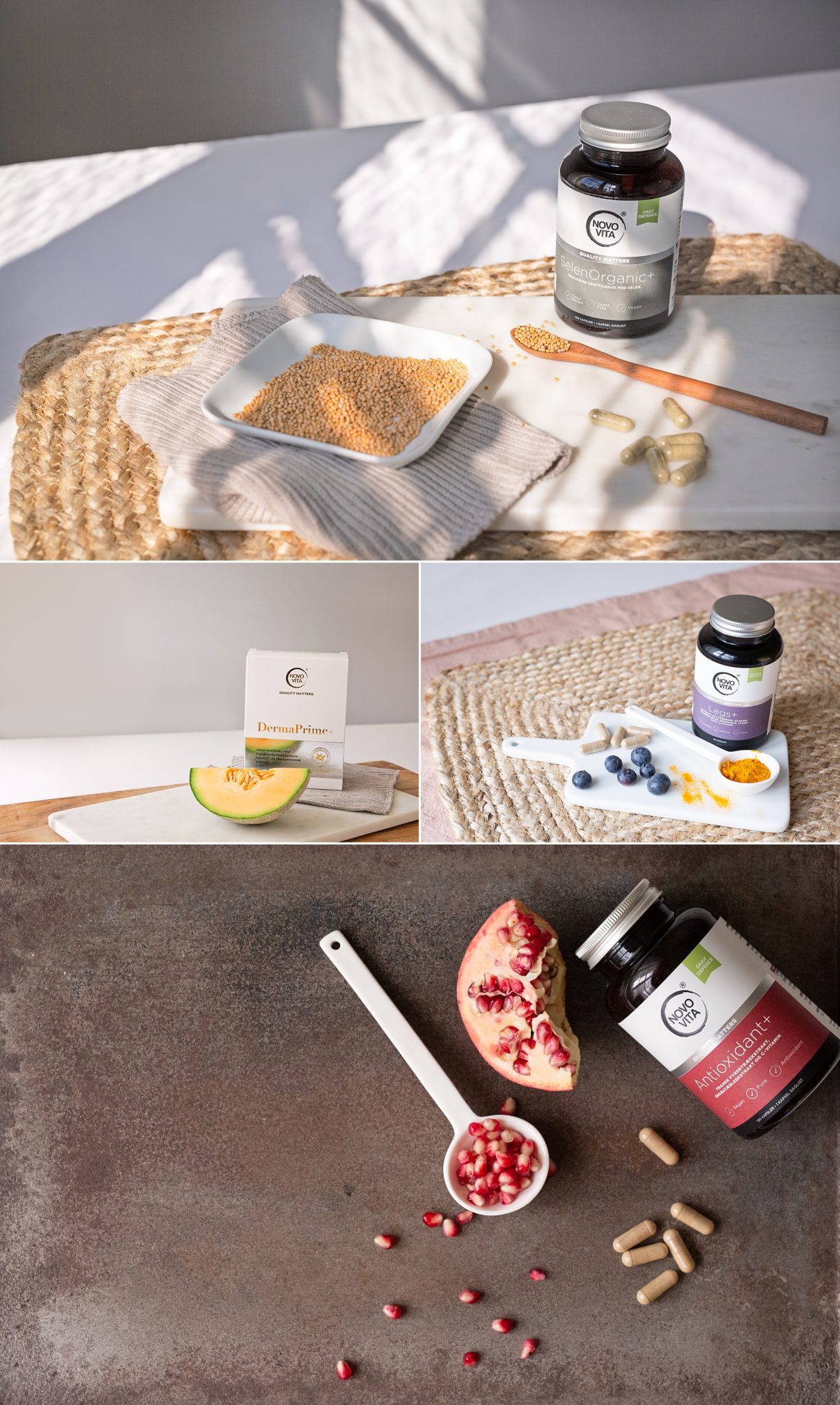 Natural photos of vitamins fruit and spices