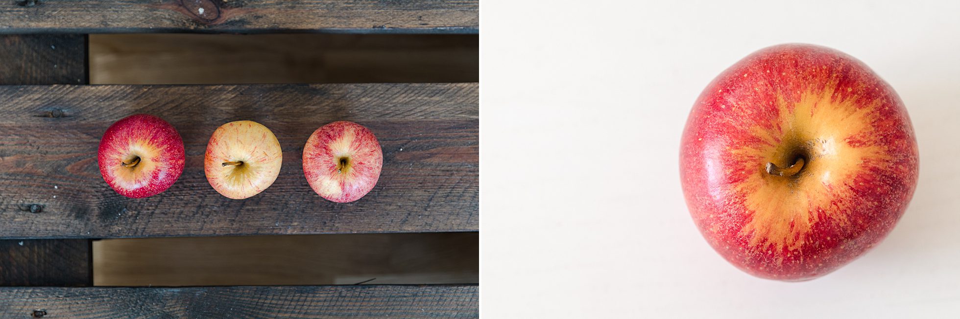 A collage of closeup photos of apples