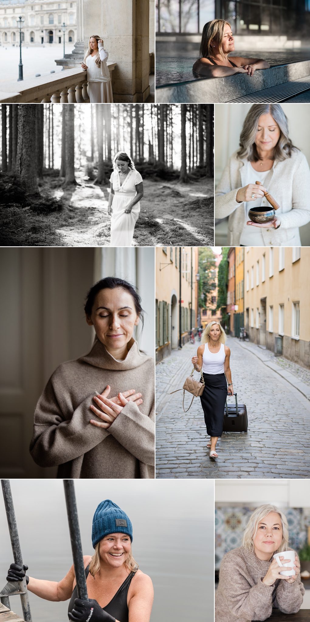 a variety of storytelling personal brand photos of coaches